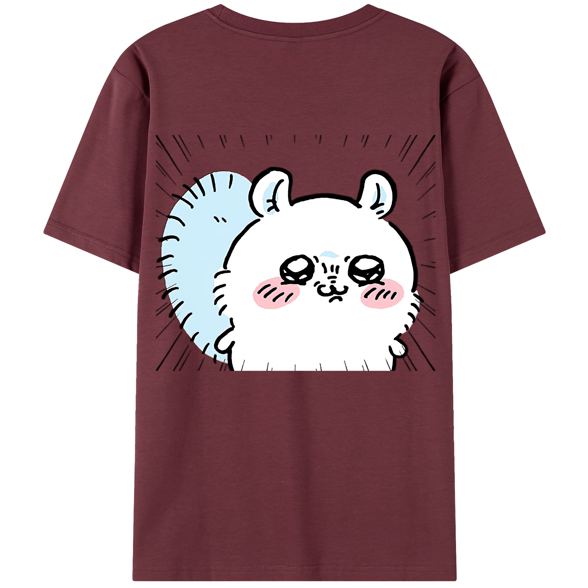 （画像用） ちいかわ モモンガ Chii-kawa Momonga 綿100％半袖Tシャツ（背面プリント）